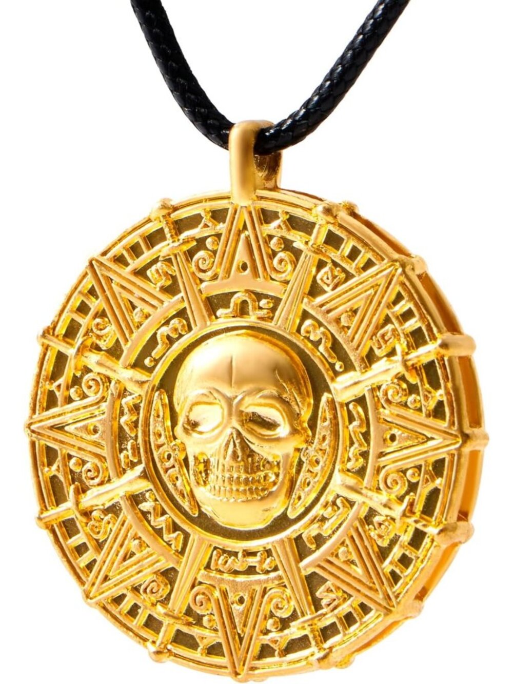 Men's Gold Pirate Coin Necklace Pirate Skull Costume Accessories Necklaces